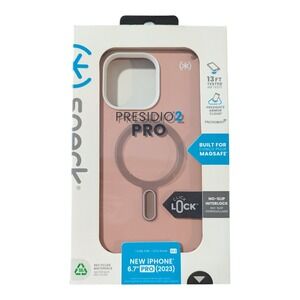 S5-O Speck Presidio2 Pro W/ClickLock Case for Apple iPhone 15 Pro Max -Pink/Rose